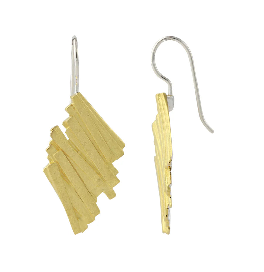 PRE ORDER - Vergulde zilveren oorhangers 'Eldorado'