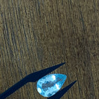 Aquamarijn 11.2x7x4 mm | gef. birnkern | LE0060 | Sample