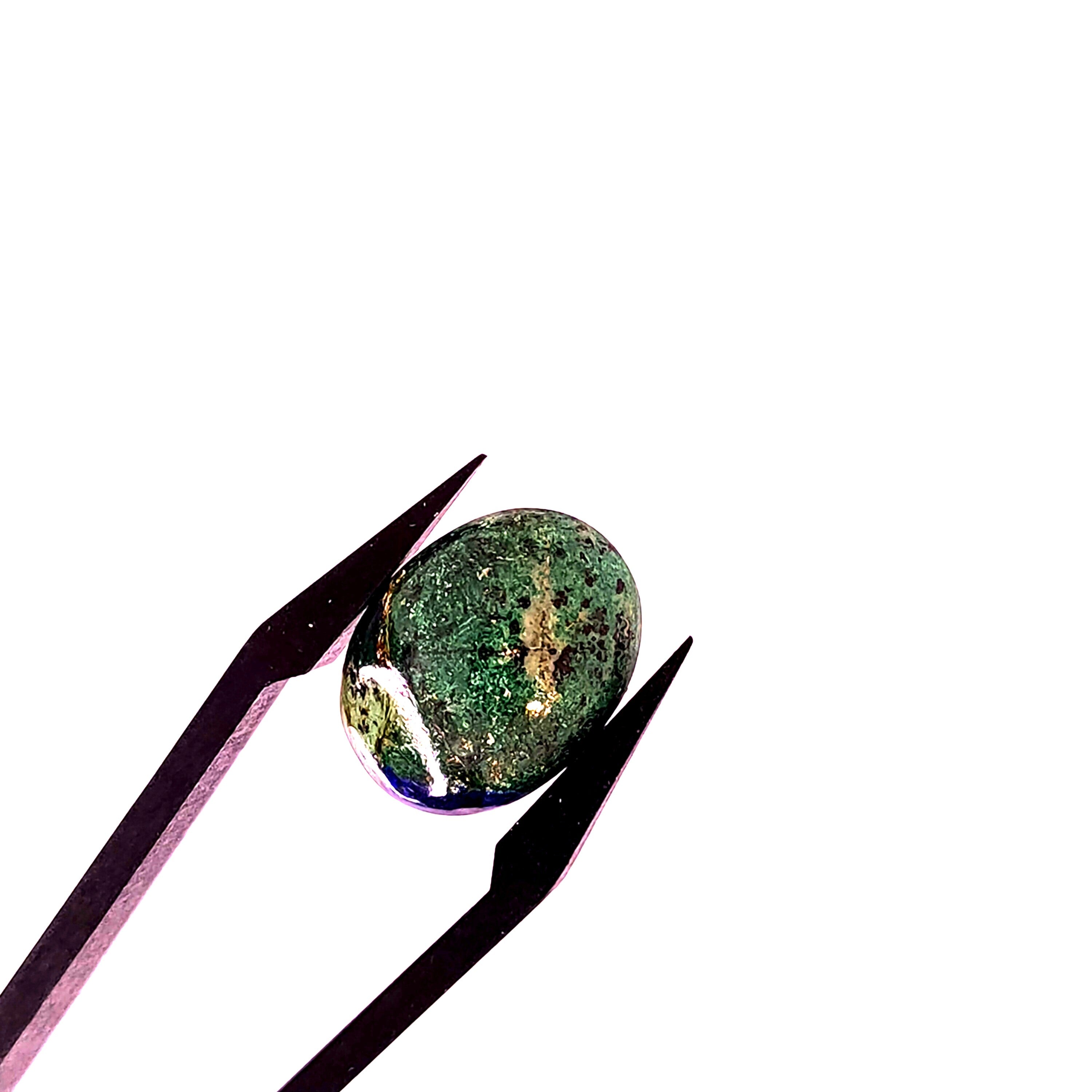 Azuriet 12x16x4.6 | cab. ovaal | LE0081