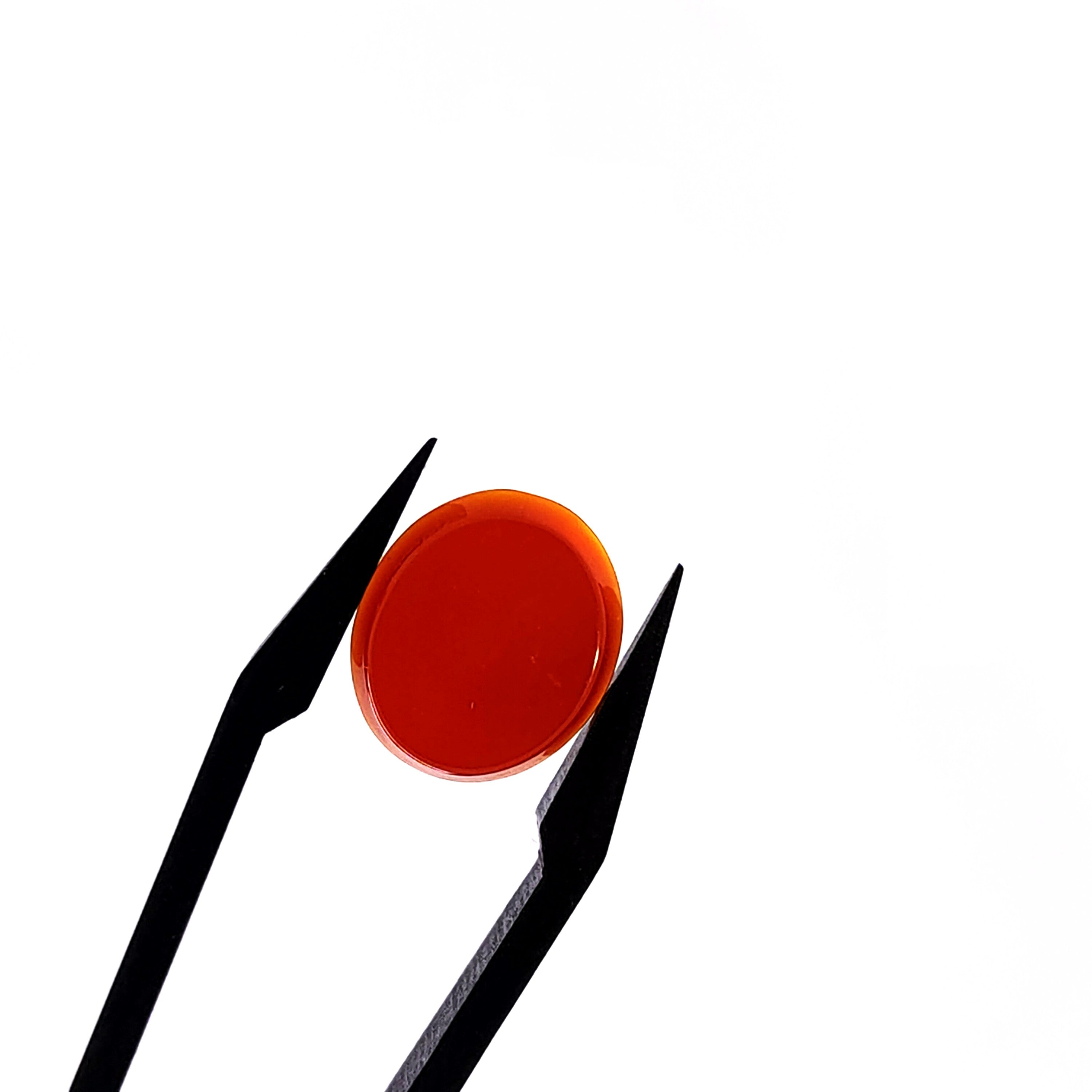 Carneool 11.8x13.8x2.4 mm | cab. ovaal | LE0106