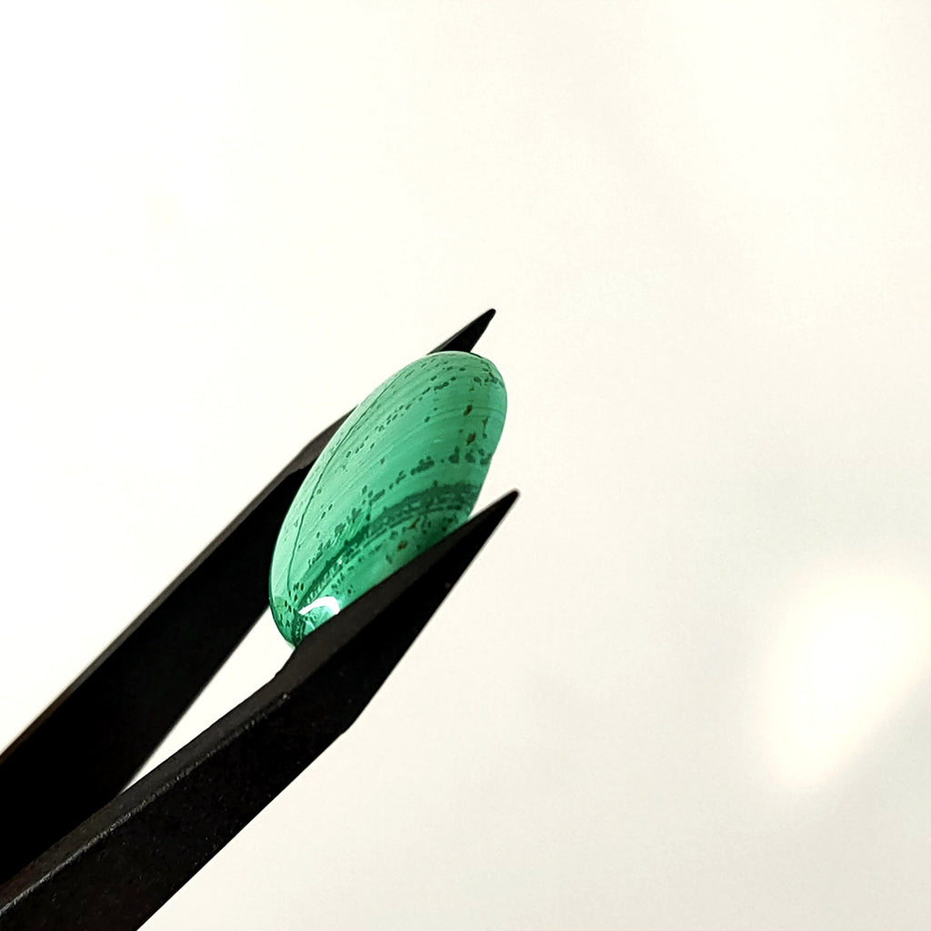 Malachiet 17.7x4 mm | cab. rond  | LE426
