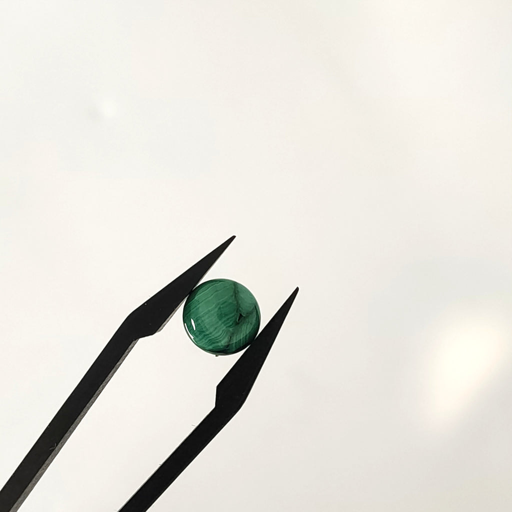 Malachiet 8.3x4.4 mm | freeform rond  | LE424