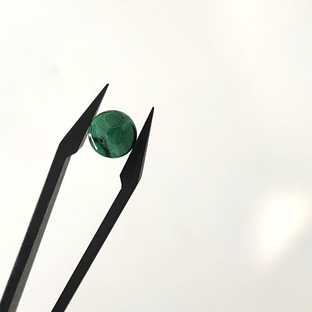Malachiet 8.3x4.4 mm | freeform rond  | LE424