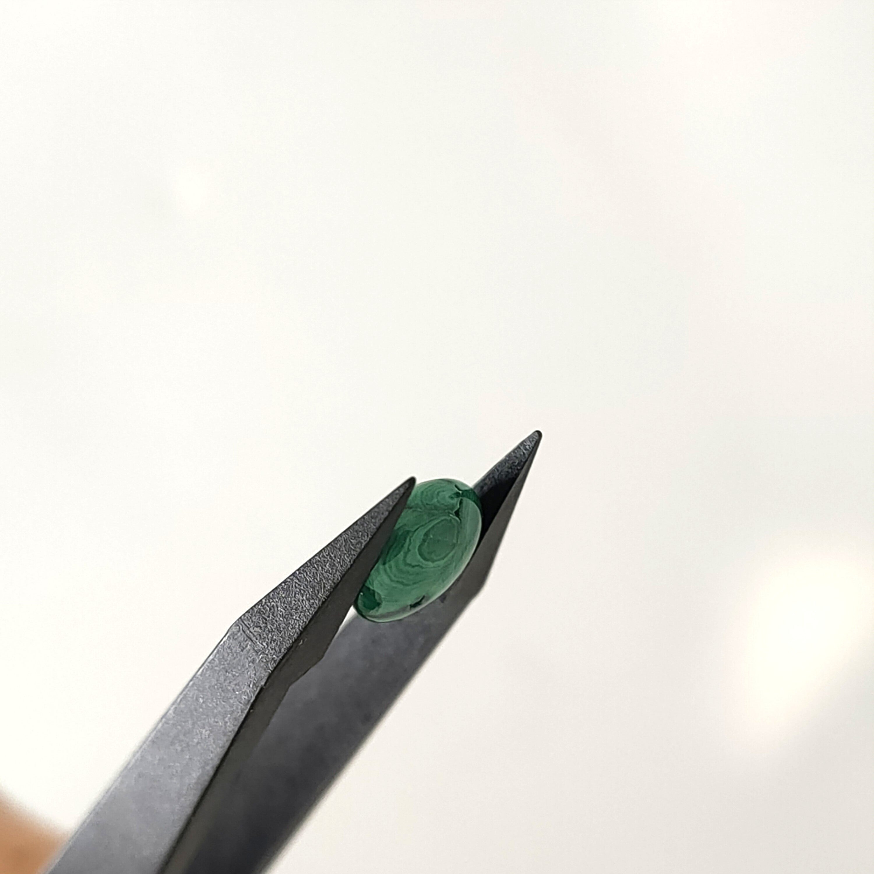 Malachiet 8.3x4.4 mm | freeform rond  | LE424