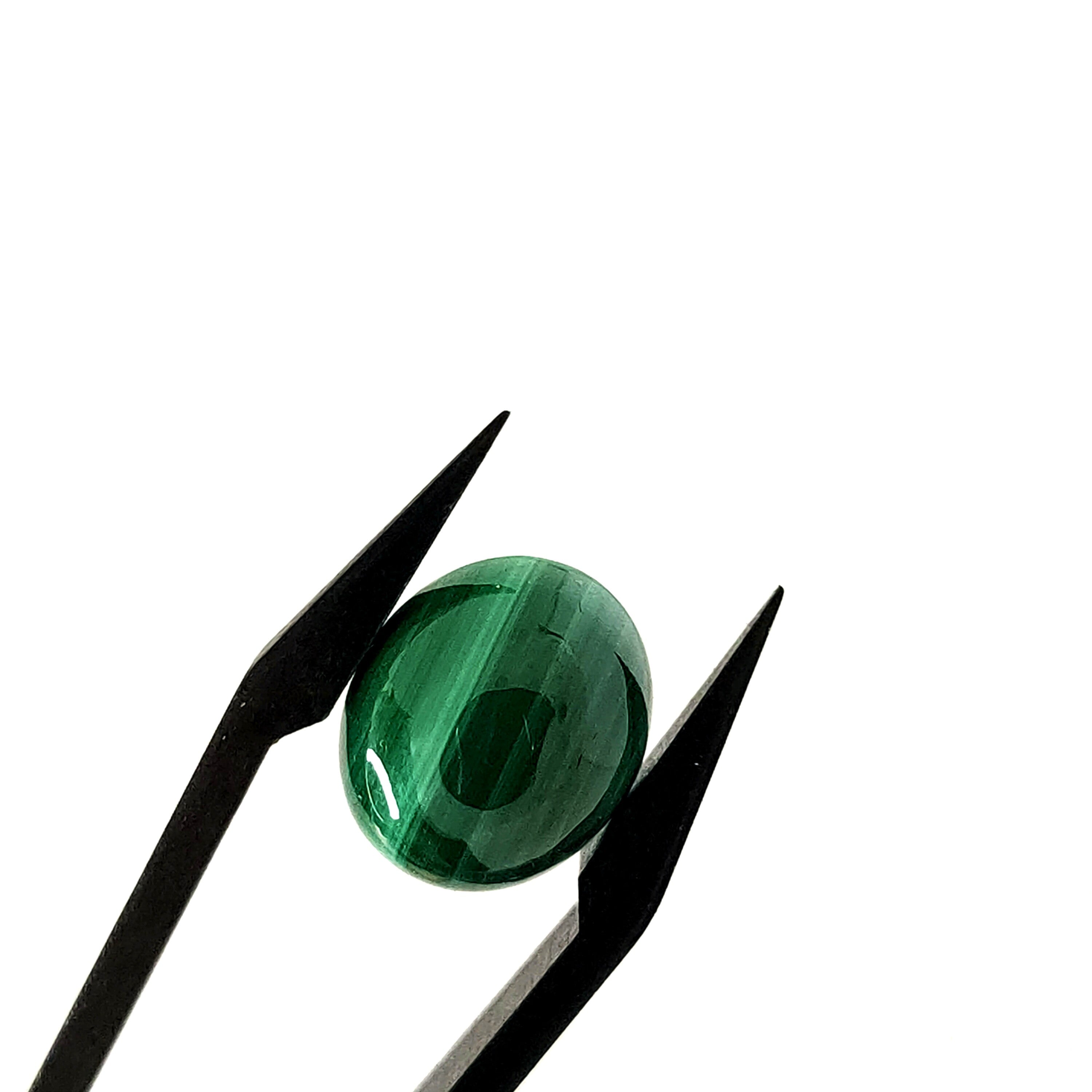 Malachiet 13.2x11.2x5.8 mm | cab. ovaal | LE417