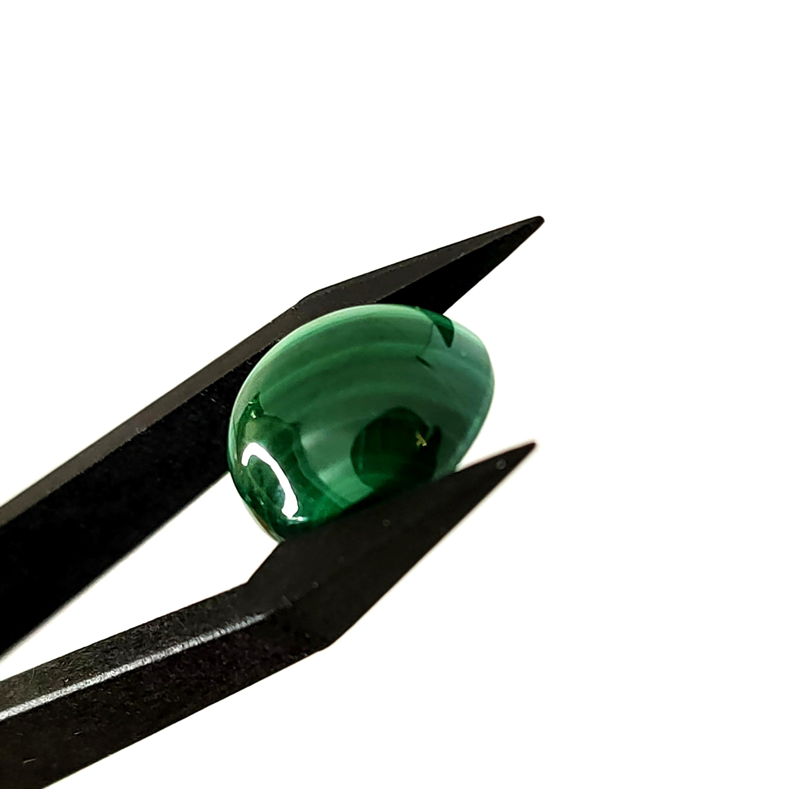 Malachiet 13.2x11.2x5.8 mm | cab. ovaal | LE417