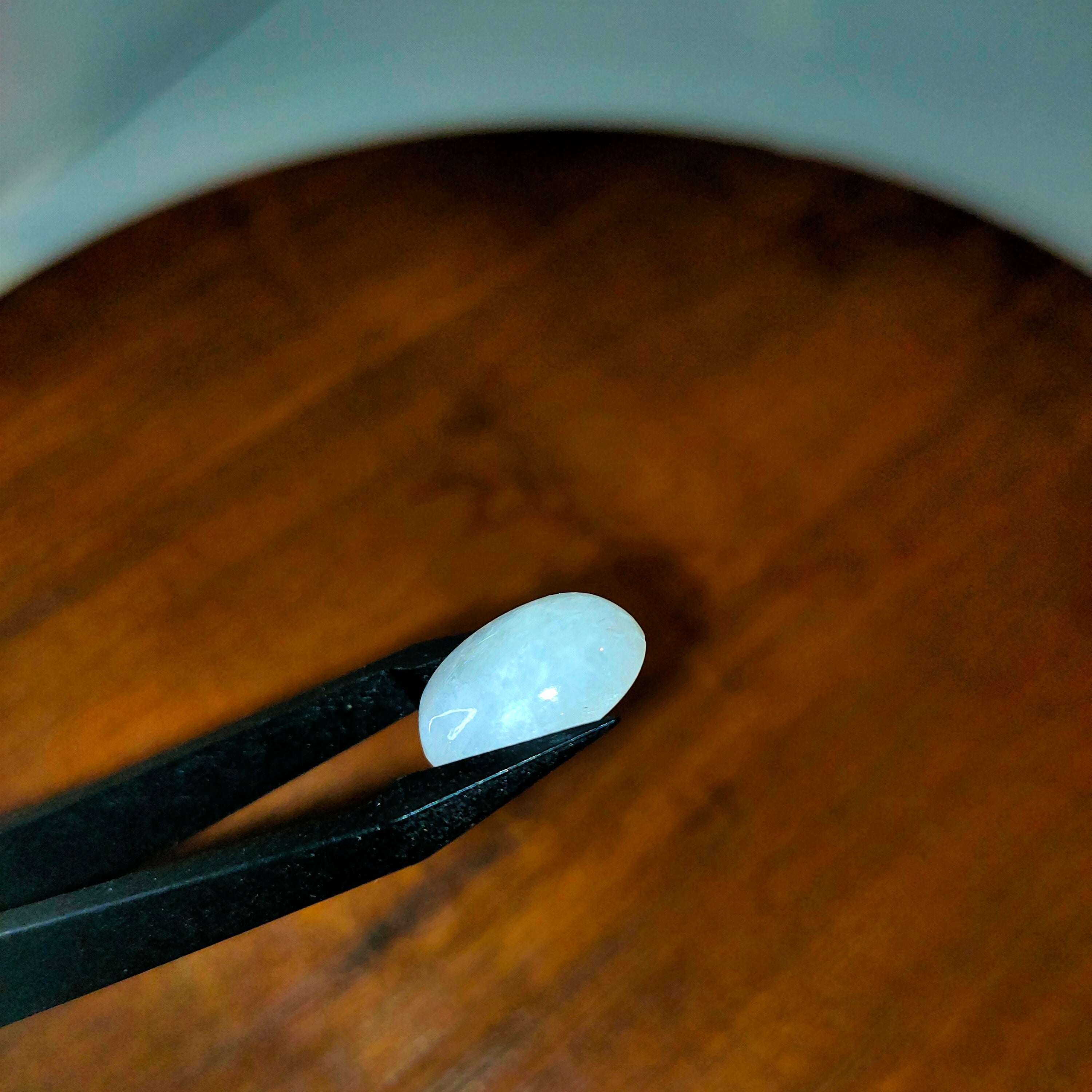 Maansteen 11.1X15.3x5.2 mm | cab. ovaal  | LE305