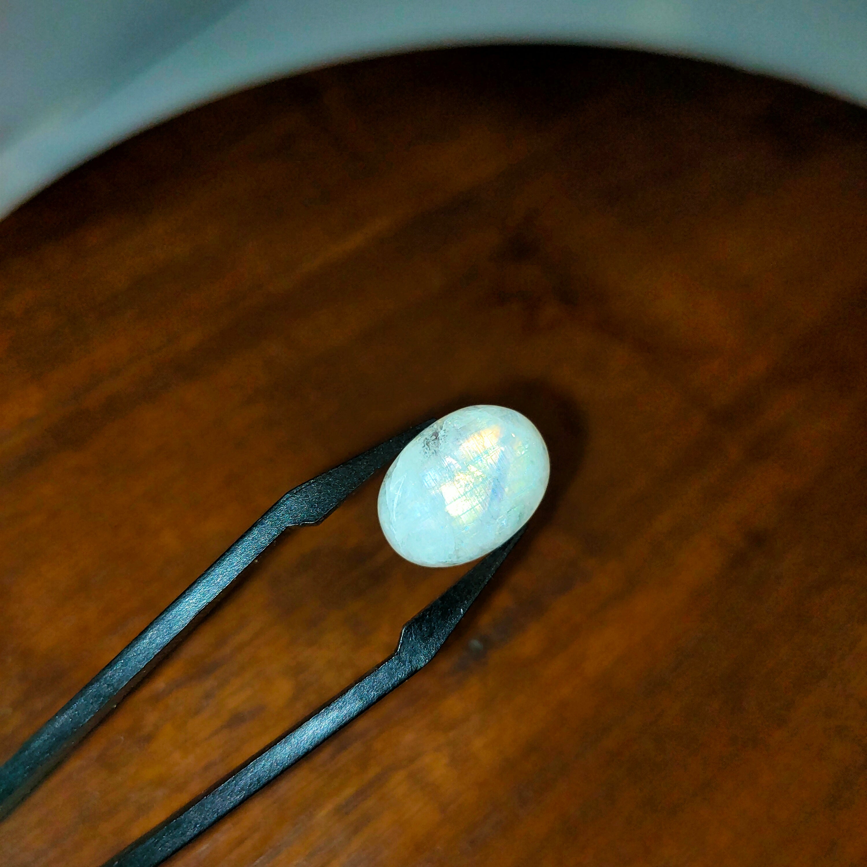 Maansteen  11.2x15.2x4.9mm | cab. ovaal  | LE306