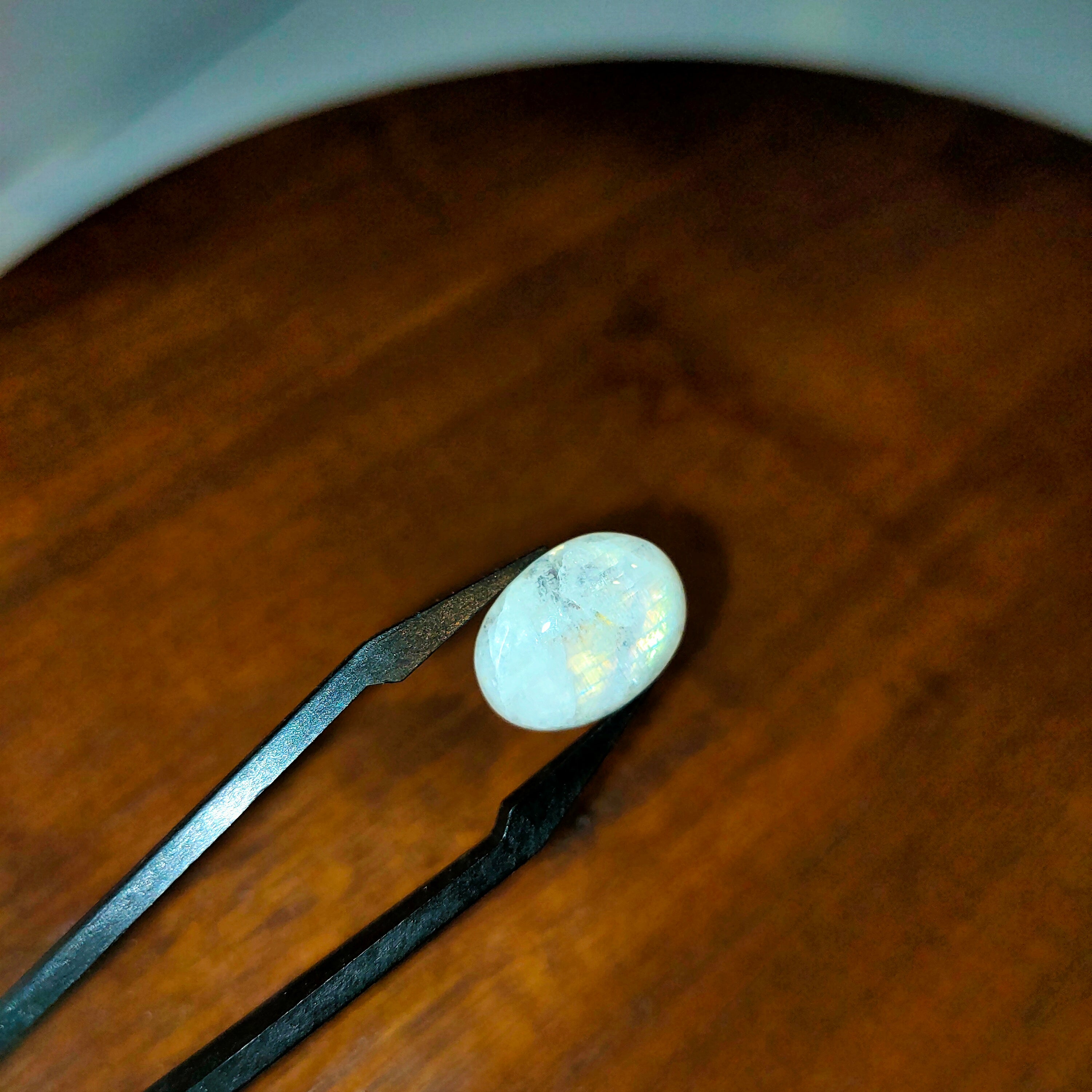 Maansteen  11.2x15.2x4.9mm | cab. ovaal  | LE306