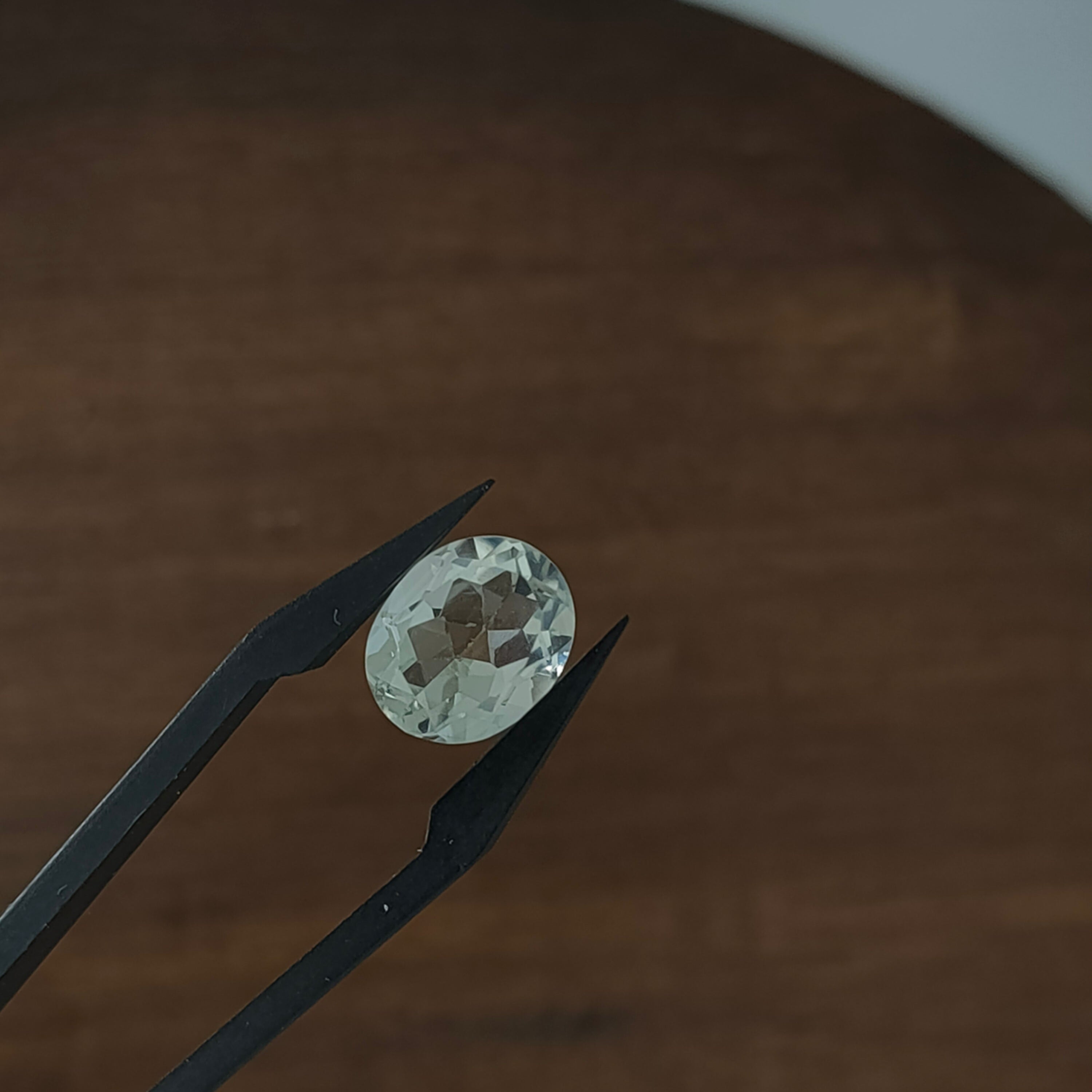 Prasioliet 9*11*5.6 | gef. Ovaal | LE362