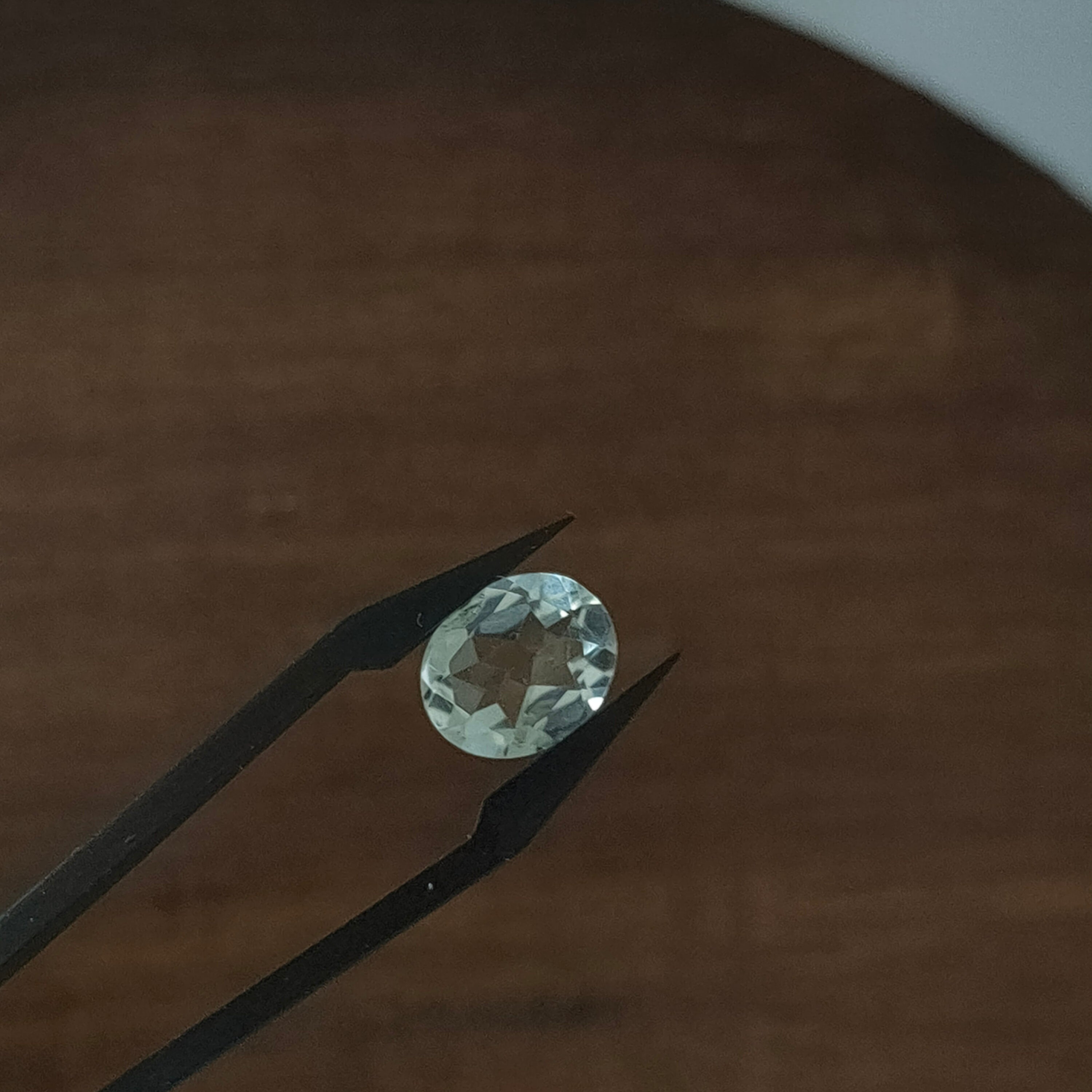 Prasioliet 9*11*5 | gef. Ovaal sample | LE363