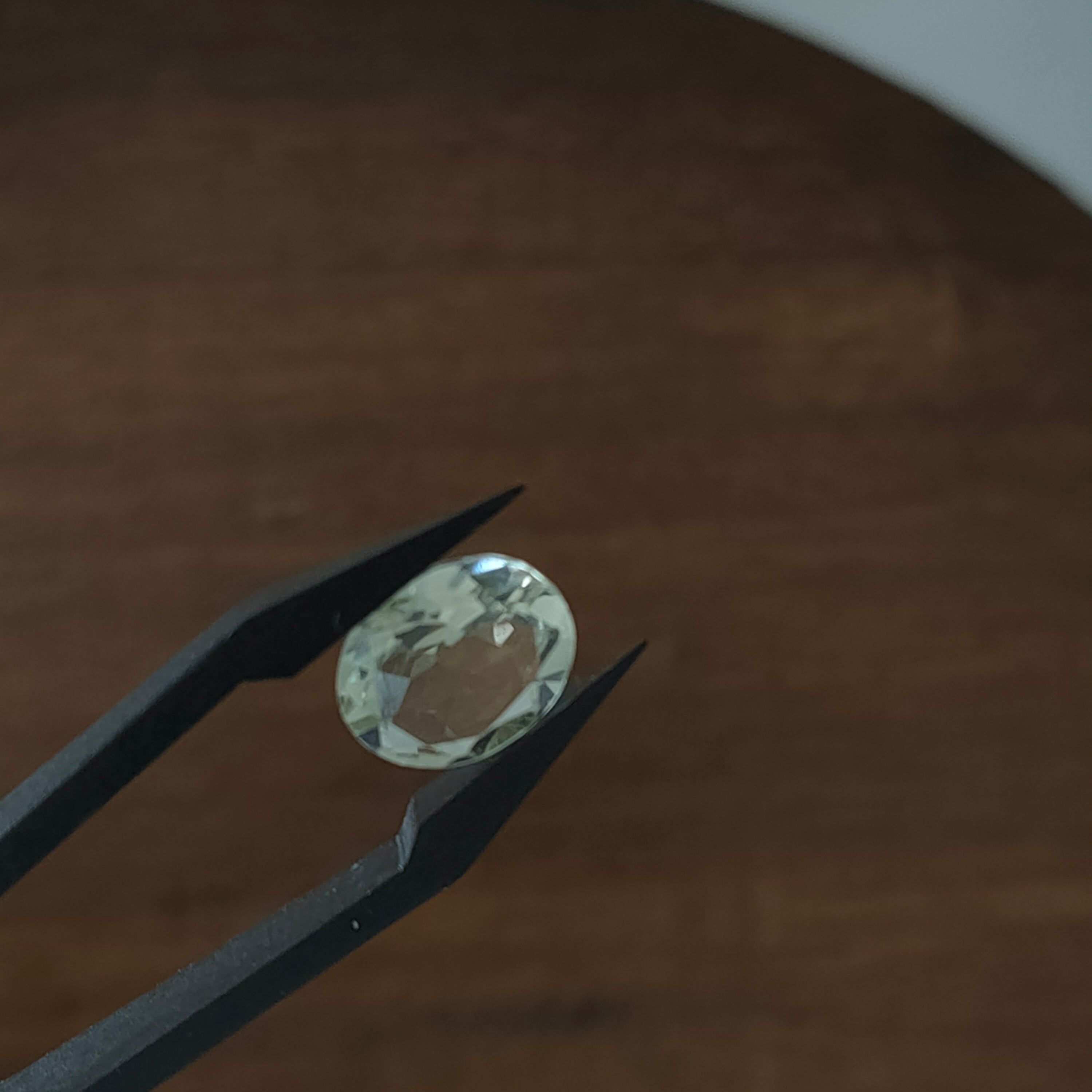 Prasioliet 9*11*5 | gef. Ovaal sample | LE363