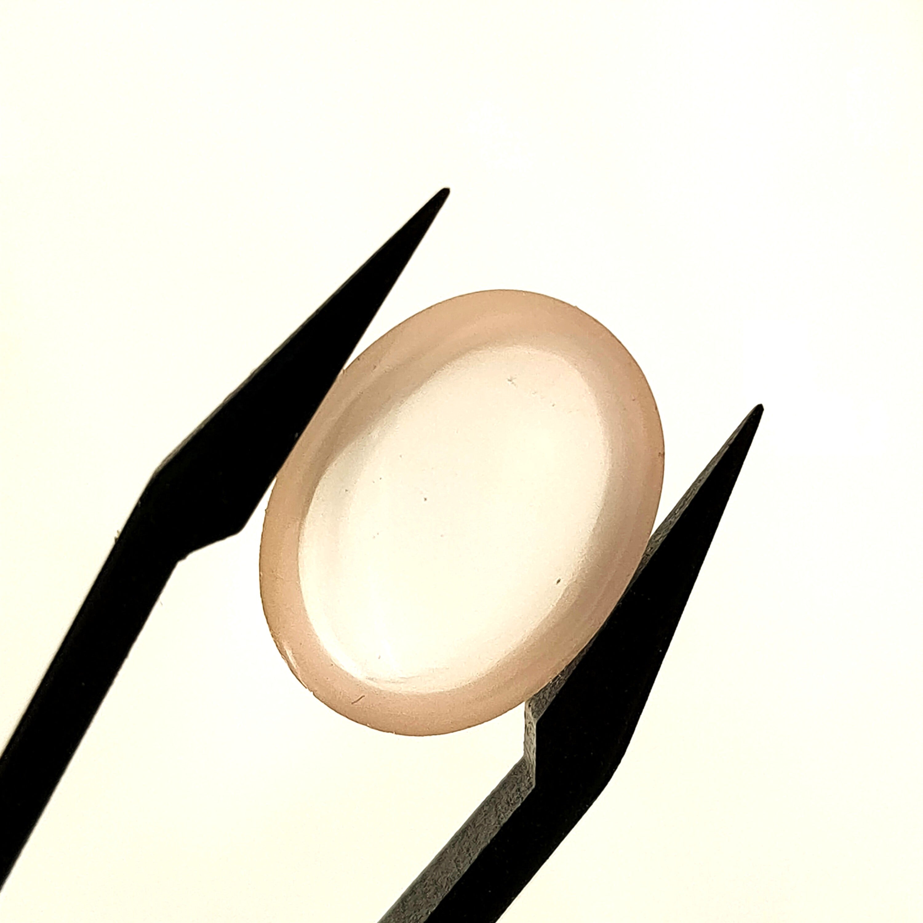 Rozekwarts 12*16*6.8 mm | cab. Ovaal  | LE274