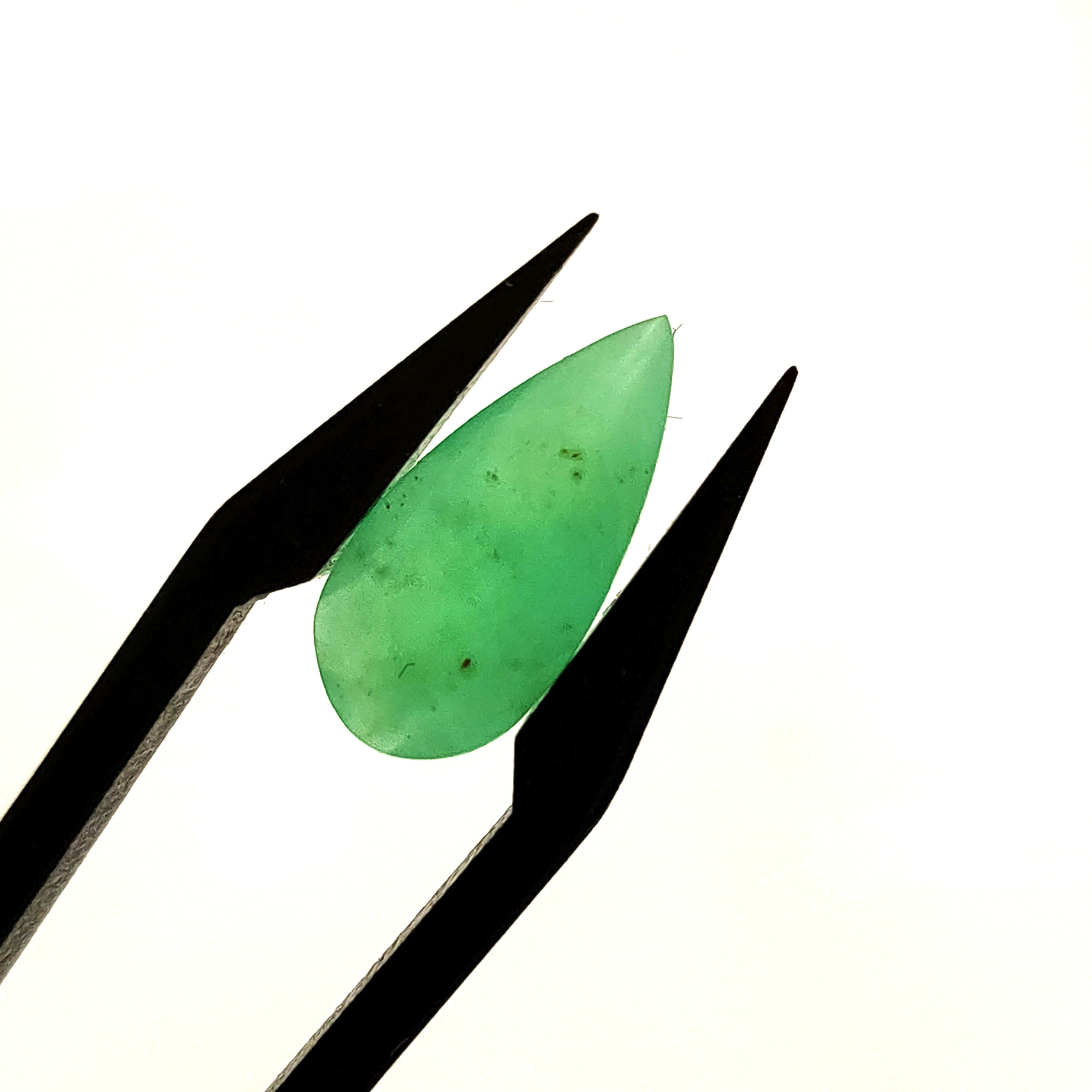 Chrysopraas | 7.2*15*4 | gef. Druppel | LE443