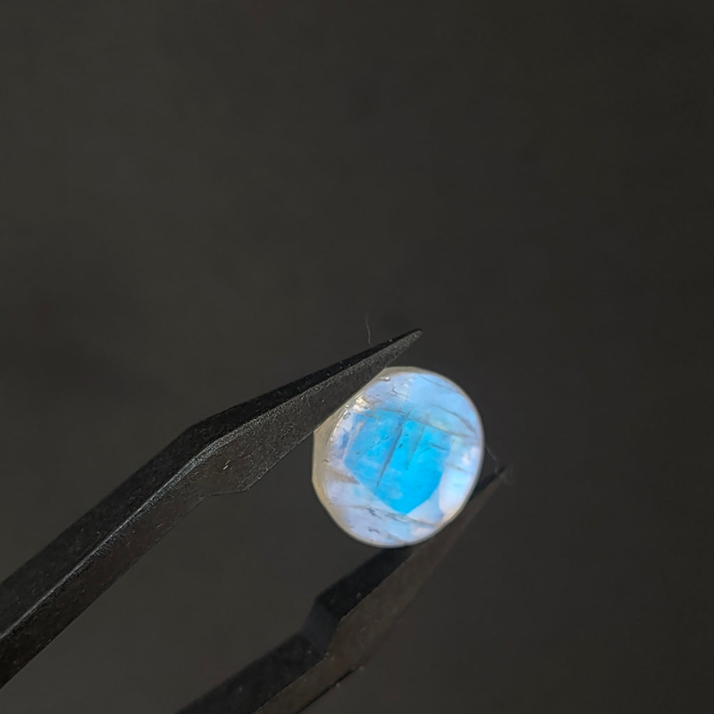 Maansteen 11x5 mm | cab. rond | LE609