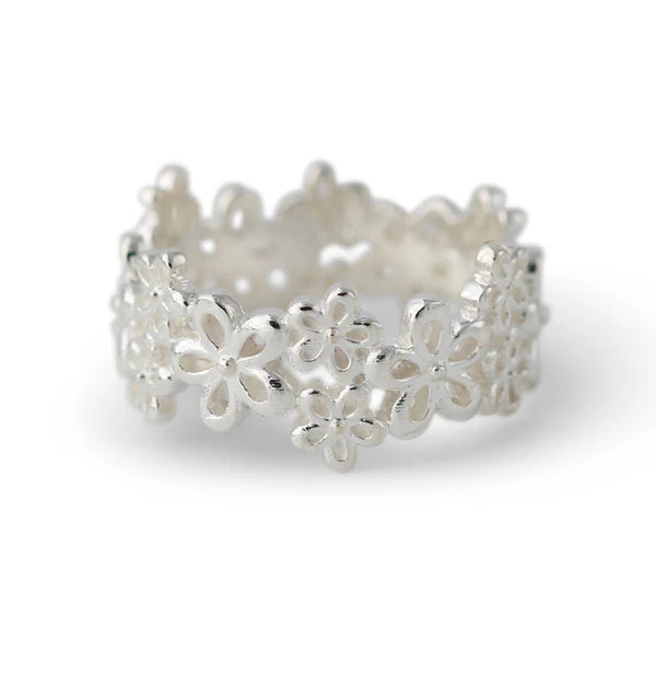PRE ORDER - zilveren Ring 'Flowers'
