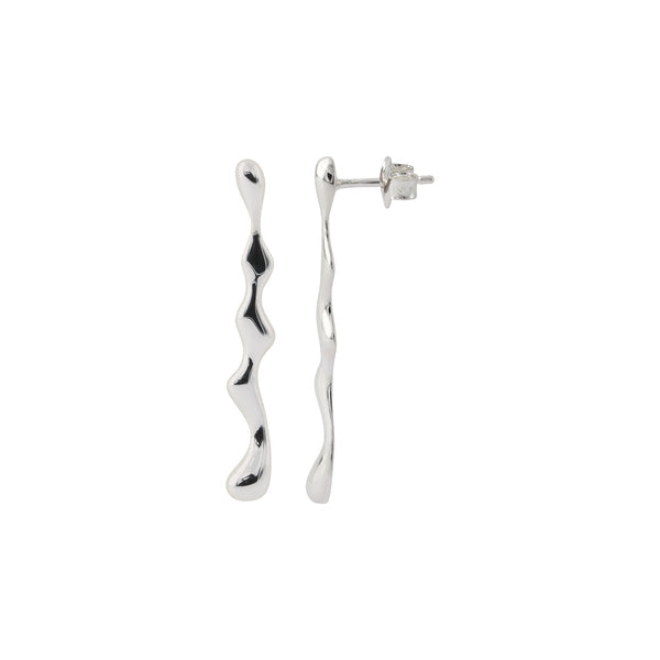 Ondine – Vrijgevormde oorhangers in sterling zilver