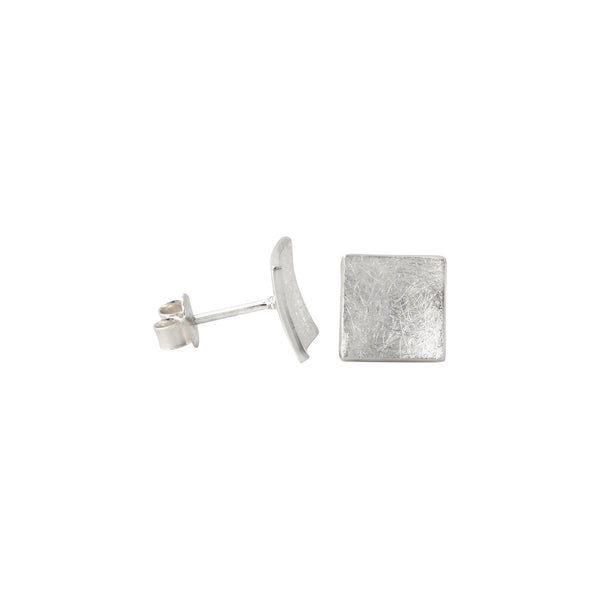 Forma – Vierkante oorknopjes in sterling zilver