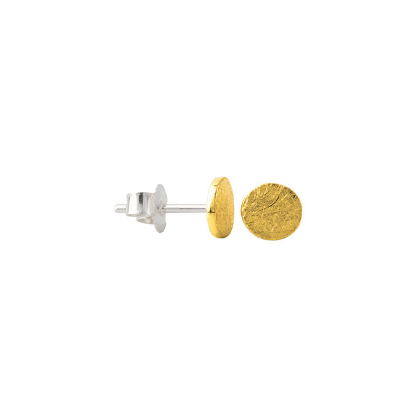 Orbis Mini – Ronde oorknopjes van 6 mm, 18 karaat verguld