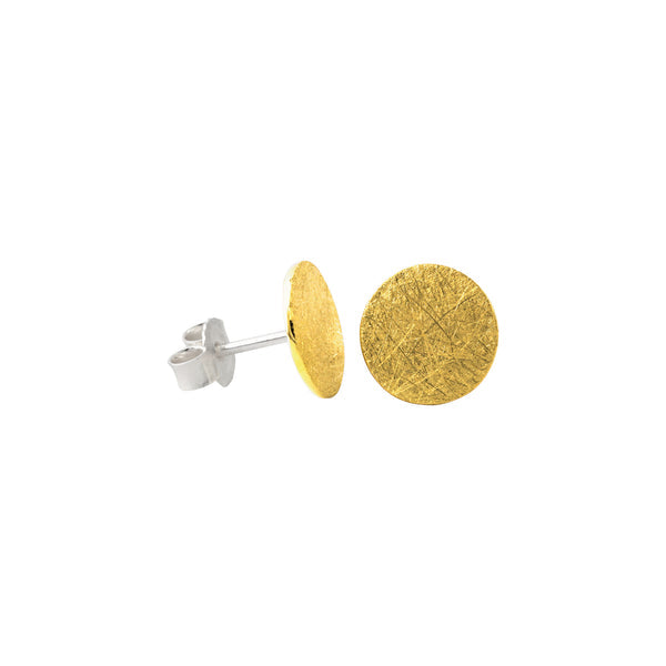 Orbis – Ronde oorknopjes van 8 mm, 18 karaat verguld