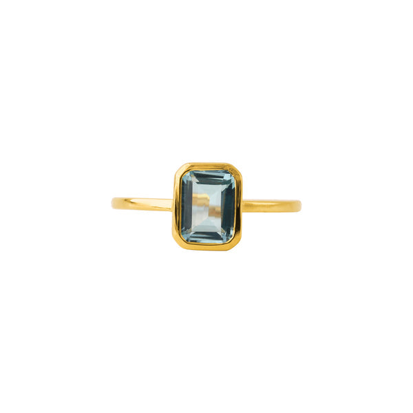 Aelia – Topaas ring, 18 karaat verguld