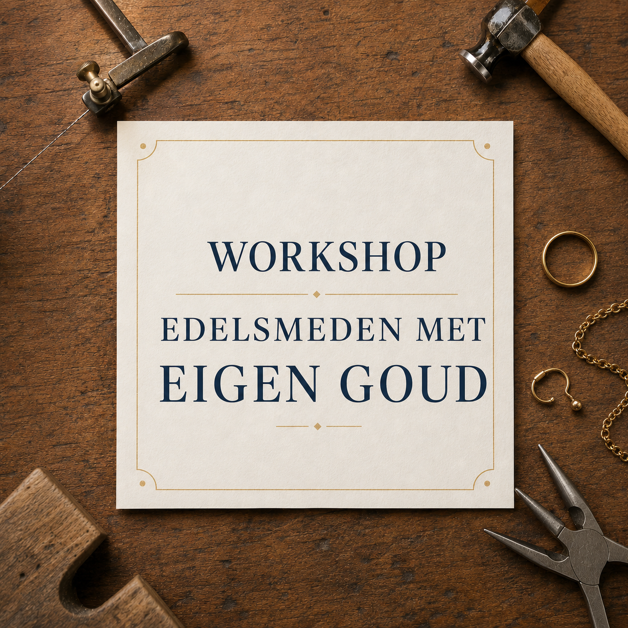 Workshop edelsmeden met eigen goud vanaf