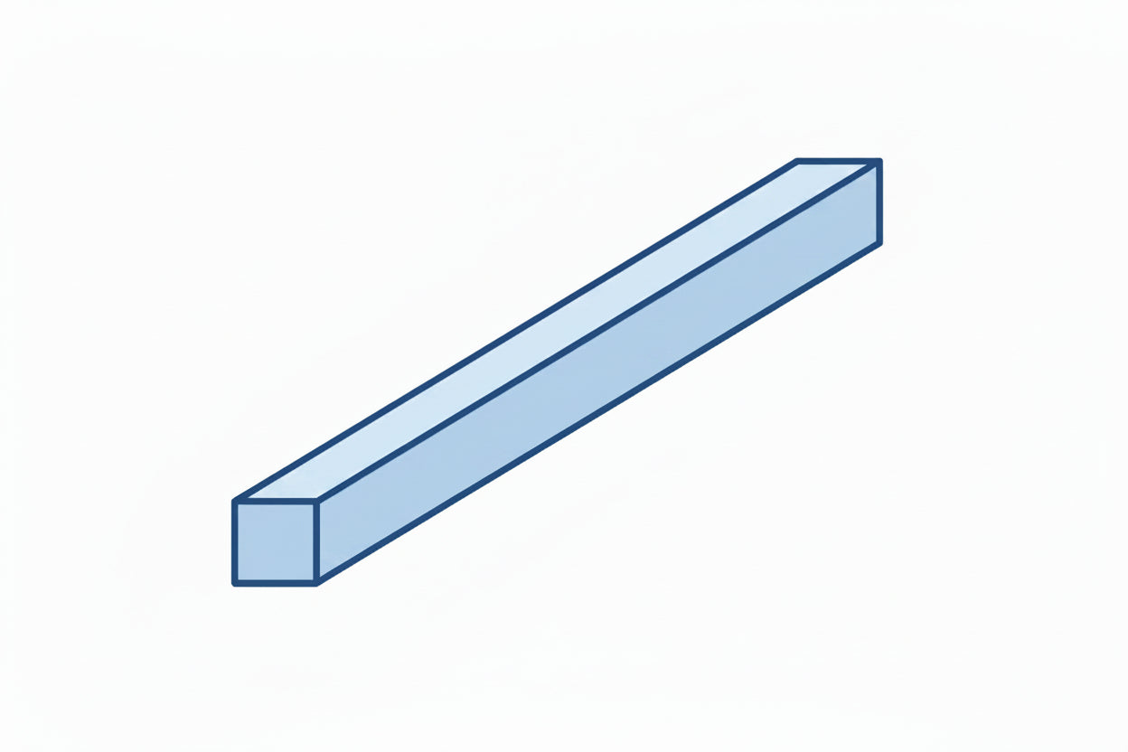 Zilver vierkante draad, 1.5 mm, per cm