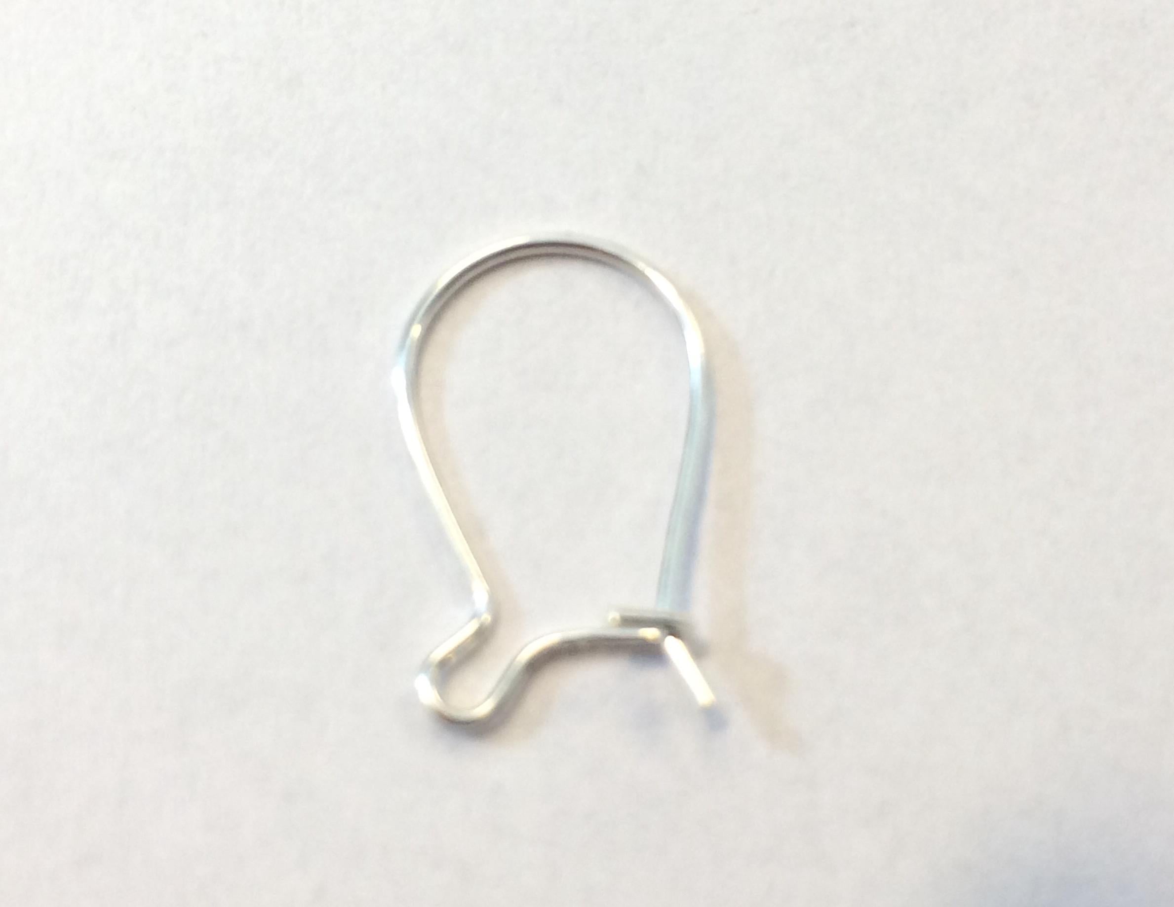 Oorhaken, z-slag glad, sterling zilver