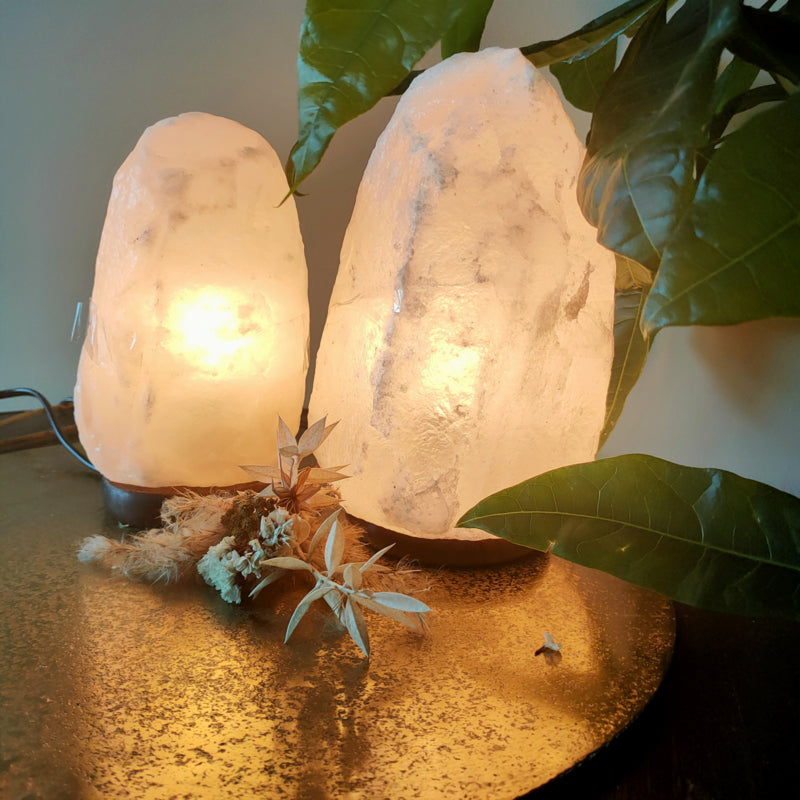 Witte zoutlamp