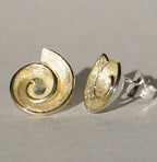 Swirl - 18kt vergulde oorstekers