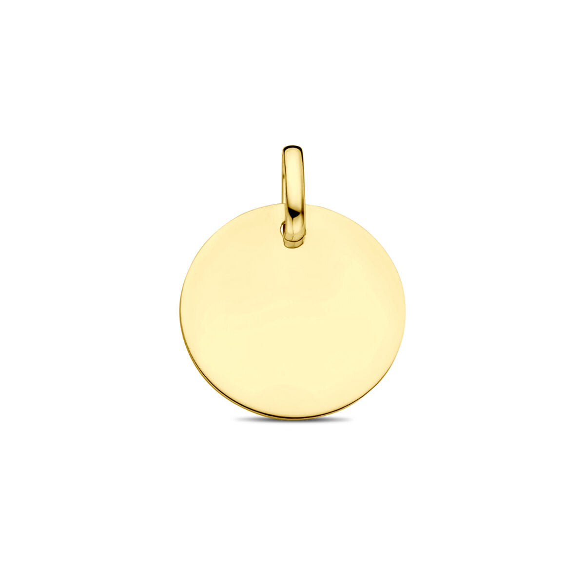 Graveerhanger rond | 14kt geelgoud | 13,5 mm