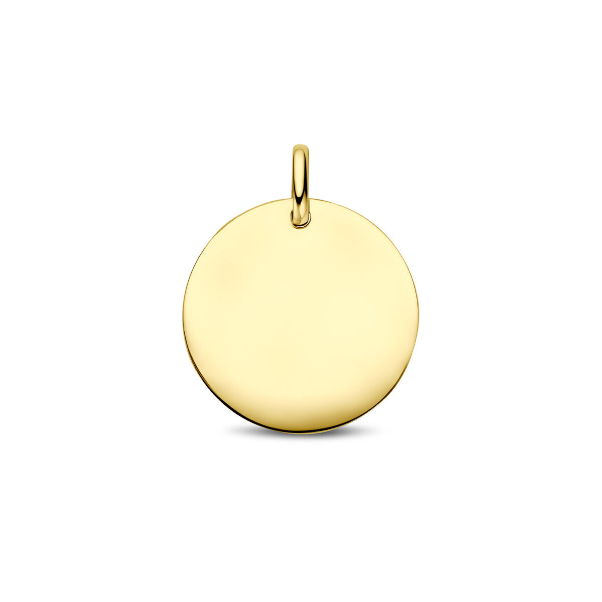 Graveerhanger rond | 14kt geelgoud | 18 mm