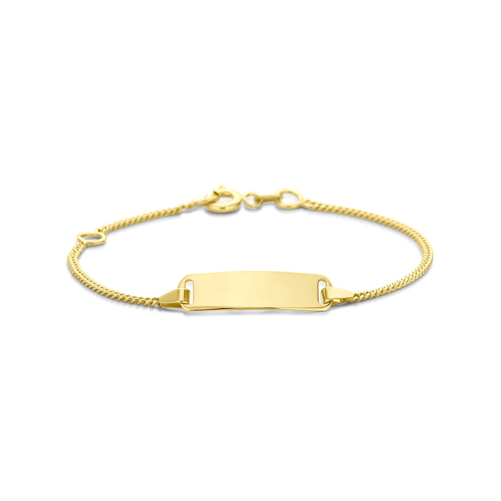 Graveerarmband rechthoekig | 9-11 cm | Gourmette