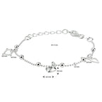 Kinder armband bedels hartjes | 13-16 cm | Zilver