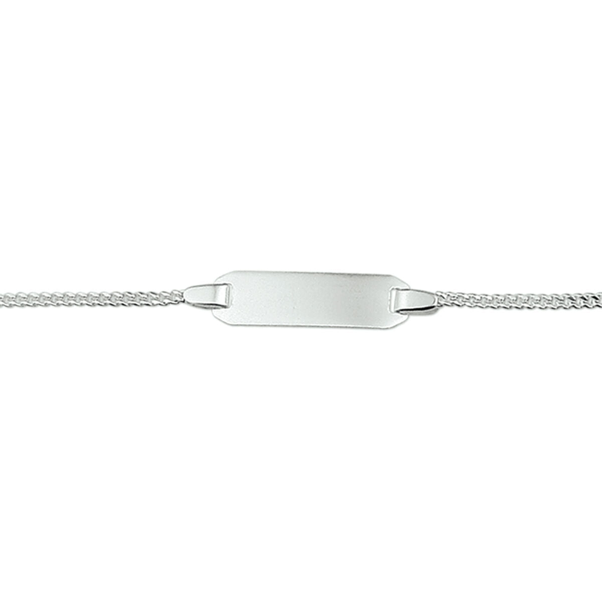 Graveerarmband rechthoekig | 9-11 cm | Gourmette | Zilver