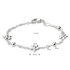 Kinder armband bedels bloem | 11-13 cm | Zilver
