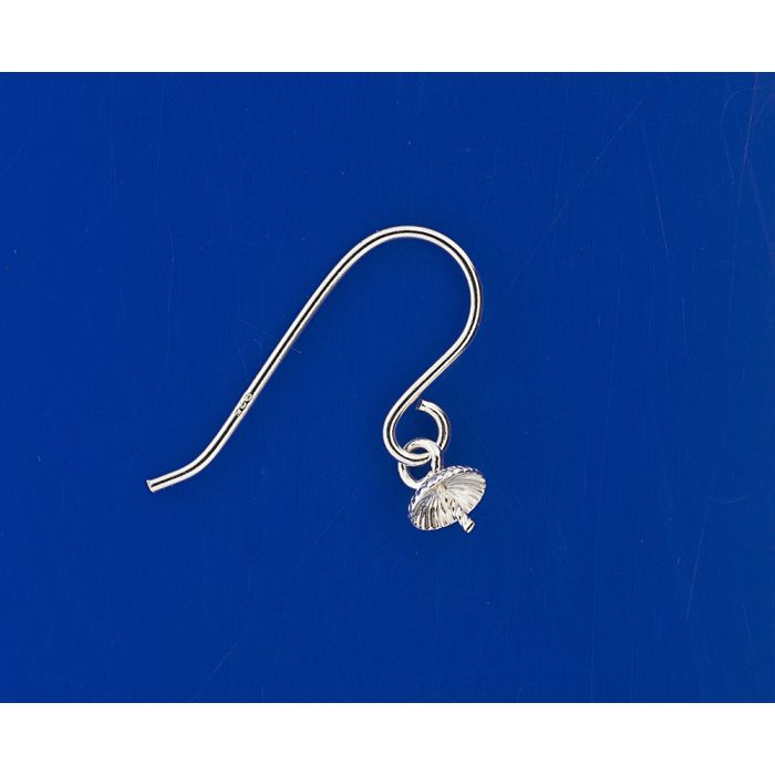 Oorhaken, met schotel en stift, scharnierend
