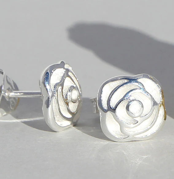 PRE ORDER - Zilveren oorstekers 'Rose'