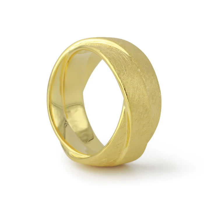 PRE ORDER - Vergulde zilveren Ring '3 bands'