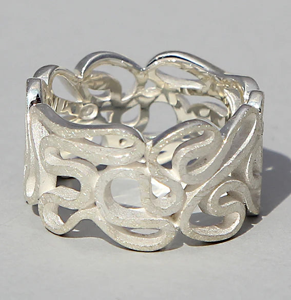 PRE ORDER - zilveren Ring 'Ribbon'