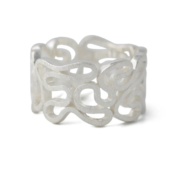 PRE ORDER - zilveren Ring 'Ribbon'