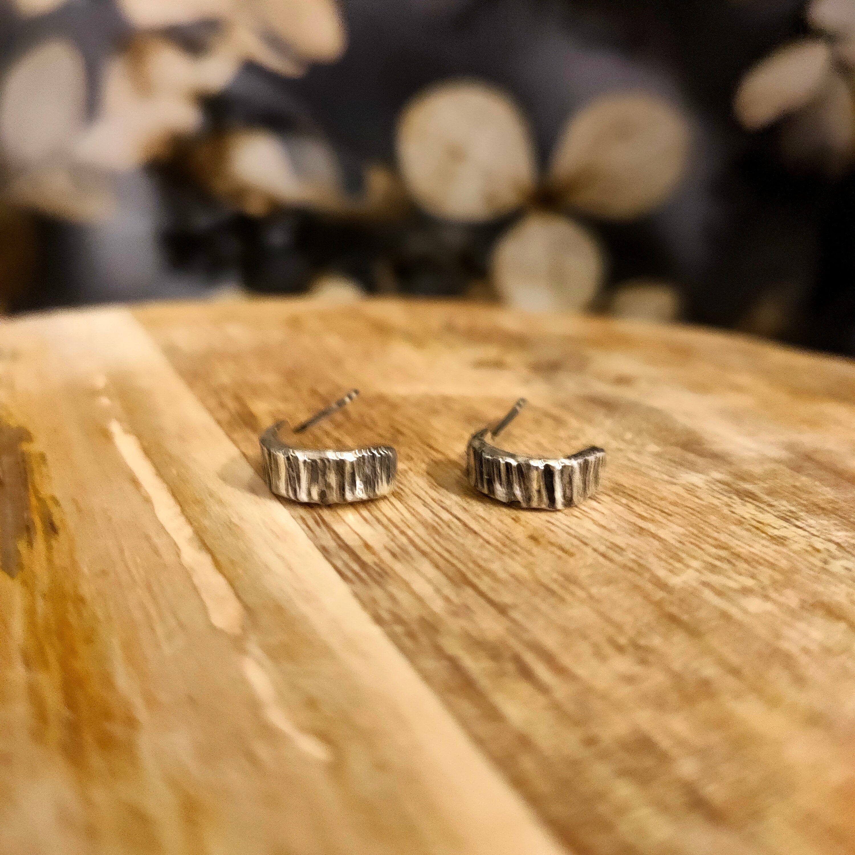 Hammered hoops - Gesmede Oorbellen