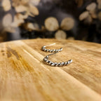 Twisted hoops medium - Gesmede Oorbellen