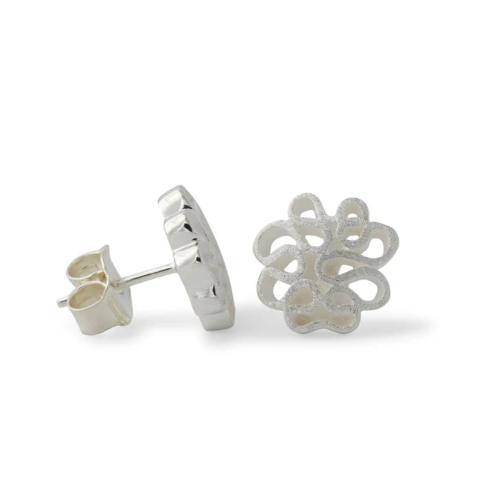 Ribbon - Zilveren oorstekers